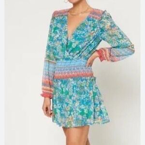 NWT Current Air Fairy Tale Bohemian Floral Patchwork Summer Fun Women's S Dress